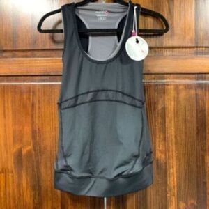 NWT Fit Momma black & gray activewear tank top size XS